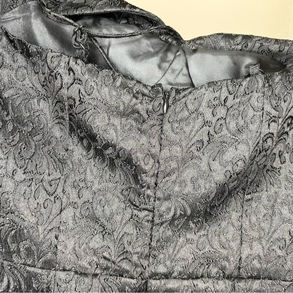 Jacquard Mini Slit Dress in Black Party Cocktail Size XS - Picture 5 of 10